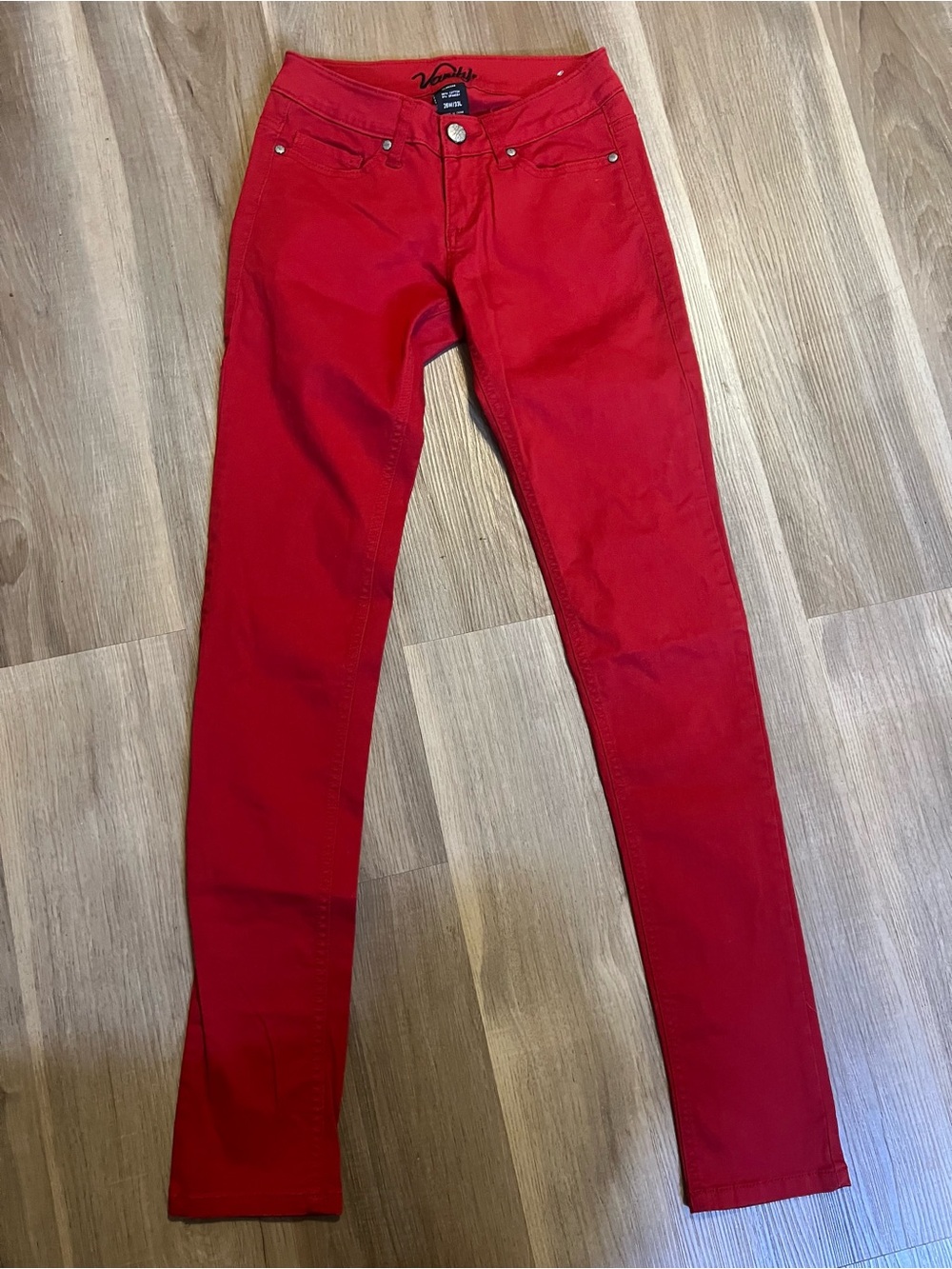 Y2K Vanity Red women’s skinny jeans sz 26/33